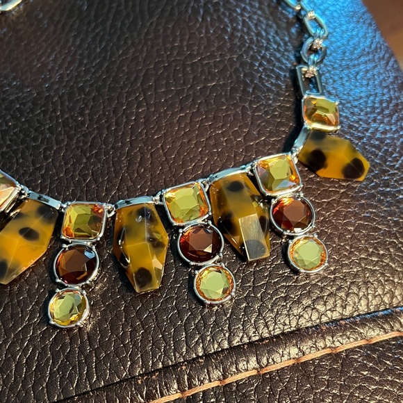 3/$18 Lia Sophia Chic Tortoiseshell and Silver Necklace Lot 2075 - Picture 3 of 6